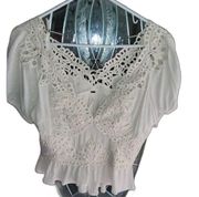 Free People Sweet Rose Peplum Top. Size M.      LTOP246