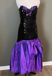 Flirtations by Alfred Angelo Sequins Hi Low Strapless Formal Dress