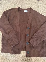 Brown Button Cardigan