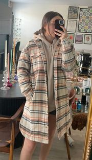 Plaid Trench Coat