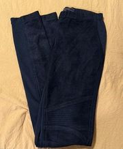 BCBGMAXAZRIA suede biker leggings