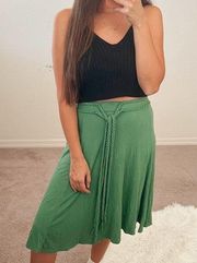 Vintage Y2K Delia’s green midi skirt with rope belt