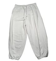 Lululemon Women's 14 White Relaxed Fit Ultra High Rise French Terry Joggers