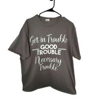 Port And Company Grey Graphic Short Sleeve T-Shirt With Quote