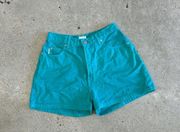 Teal Vintage Denim Shorts