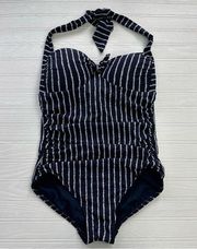 SEAFOLLY coastline Halter One Piece Swimsuit size 10