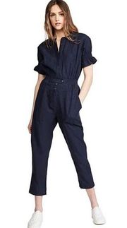 JOIE | Navy Blue Fritzie Linen Blend Jumpsuit Sz S