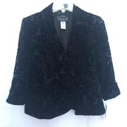 NWT MP Petite  Formal Velvet Black Blazer Buttons Women’s Top