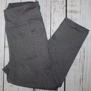 Bebe Gray Solid Pocket Capri Leggings NWT Size L