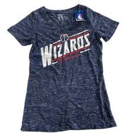 NBA Shirt Womens Medium Washington Wizards Navy Blue Short Sleeve V-Neck Tee