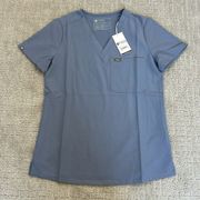 NEW NWT FIGS “CATARINA” vapor blue PO 2318 light blue dusty ONE POCKET SCRUB