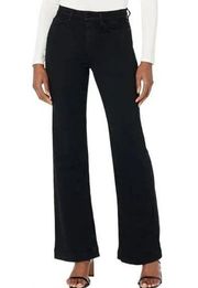 Paige Leenah Slim Wide Leg High Rise Transcend Jeans Black Shodow 27 / 4