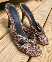 NWOT  Leopard Cork Heels