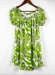 BELLE VERE Palm Leaf Shift Dress Floral NWT in Size Small
