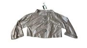 ELLEN TRACY 100% Silk Crop Blazer Size 12 NWT