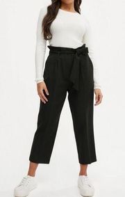 ASOS New Look Tie Waist Cropped Trouser Pants