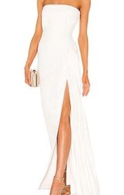 Solace London Dolly Strapless Pleated Maxi Dress US 8