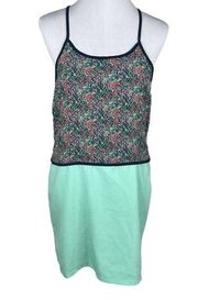 RD Style Racerback Dress Blue Green Size Large