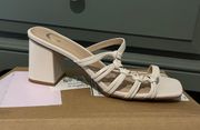 Express x Journee Off White Strappy Heel 