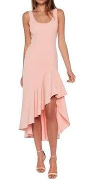 Esther Frill Hi Low Dress Size 4/ XS Peachy Pink New $129