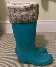 Boots Tiffany Blue with Wellies