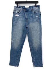 Presley Crossover High Rise Straight Jean Blue Wash 29