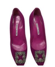 Manolo Blahnik Hangisi Tweed Pumps EU 40.5