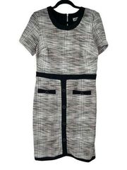 Shelby & Palmer Gray Tweed Career Short Sleeve Dress