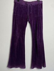 Juicy Couture Vintage Y2k  TrackSuit Pants Back Pockets Purple Medium