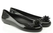 Melissa x Alexandre Herchcovitch Black Space Love Flowers Ballet Flat Size 8