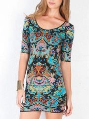 NWT Torn by Ronny Kobo Casey knit dress damask sz S small