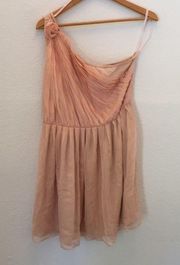 CHELSEA & Violet one shoulder dress peach