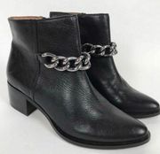 Corso Como Cagney Ankle Boots Chain Zip NWOB 6