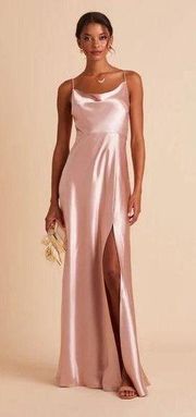 Birdy grey Dress Lisa Long Satin  X-large  Rose Gold Wedding guest Prom Party