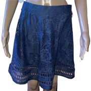 Blue Lace Skater Skirt