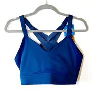 Brooks Running Sports Bra Navy 36 C/D Drive Interface Compression Wicking New