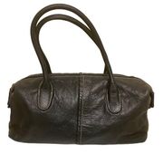 Valerie Stevens Black Leather Shoulder Bag