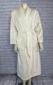 Pottery Barn unisex plush cream spa robe size medium