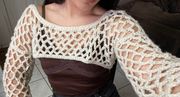 Crochet  Bolero Shrug Beige