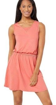 Cuddl Duds Womens Size S Flexwear Romper Tank Dress Sleeveless Spiced Coral