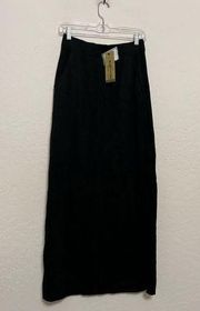 Peruvian Connection Deep Water Dorsay Pima Knit Maxi Skirt Size S NWT