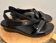 New women's leather summer sandals.Ecco brand.Size9(42).$50.