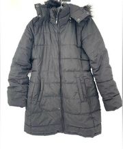 Old Navy Black Long Puffer Size M