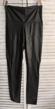 Black Leather Pants/Leggings, Large