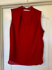 - Beautiful Red Top with Detailed Neckline - Brand new condition!