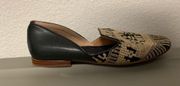 Anthropologie Látigo ALBA Embroidered D’Orsay Loafer Flats, Size 8M