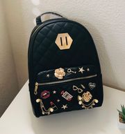 Women’s Fashion Backpack Bag Black With Accents