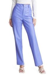 NWT VERO MODA Paulina High Waist Faux Leather Pants in Very Peri