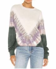 Daydreamer Tie Dye Long Sleeve Crop Tee in Dusty Rose