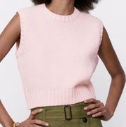 Pale Pink Knit Sweater Vest